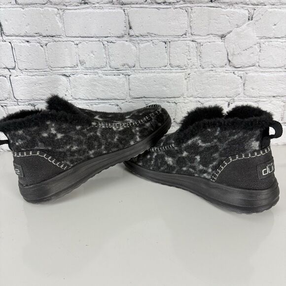 Hey Dude Denny Moccasins Sweater Boots Women 8 Marble Grey Slip On Lightweight - Picture 8 of 13